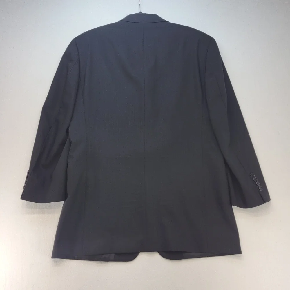 Hugo Boss Blazer Mens 42R Black Wool 4-Button Single Breasted Made in USA